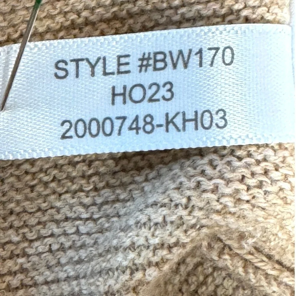 J Crew Mens Crewneck Sweater Camel Tan‎ Textured Knit Pullover XL